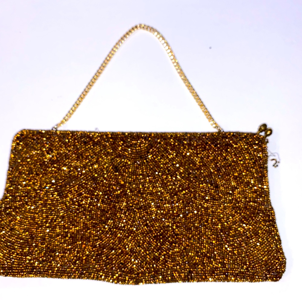 Glass beaded evening bag